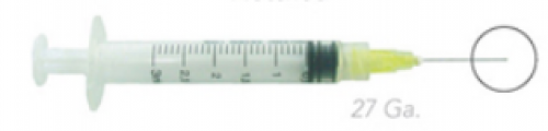 Endo Irrigation Combo Kit Luer Lock Syringe: 3CC 27Ga Yellow-100/BX