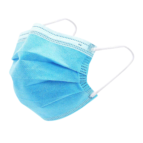 Earloop Face Masks, Level 1, Blue, 50/Bx