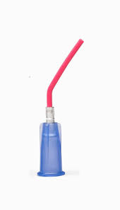 Applicator Tips - Dark Blue, 22 ga X 1/2", Prebent Red Dropper tips - pkg. 15