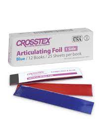 Articulating Foil, Red One-Sided (3.65" x 1.25"), .0005"/12 microns, 25 shts/bk, 12bk/1bx