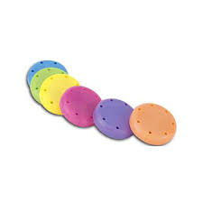 Silicone Small Round Bur Block, (Capacity: 7, Diameter: 1"), Neon-Tangerine, Each