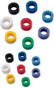 Large Code Rings (1/4"), Silicone (60Pcs/Box, Single Color), White