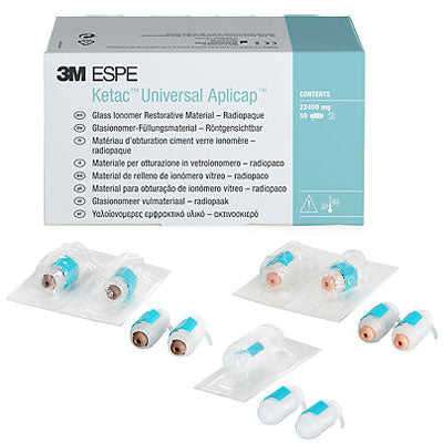 3M Ketac Universal Aplicap Glass Ionomer Restorative, Refill Capsules, White Shade, 50/pk