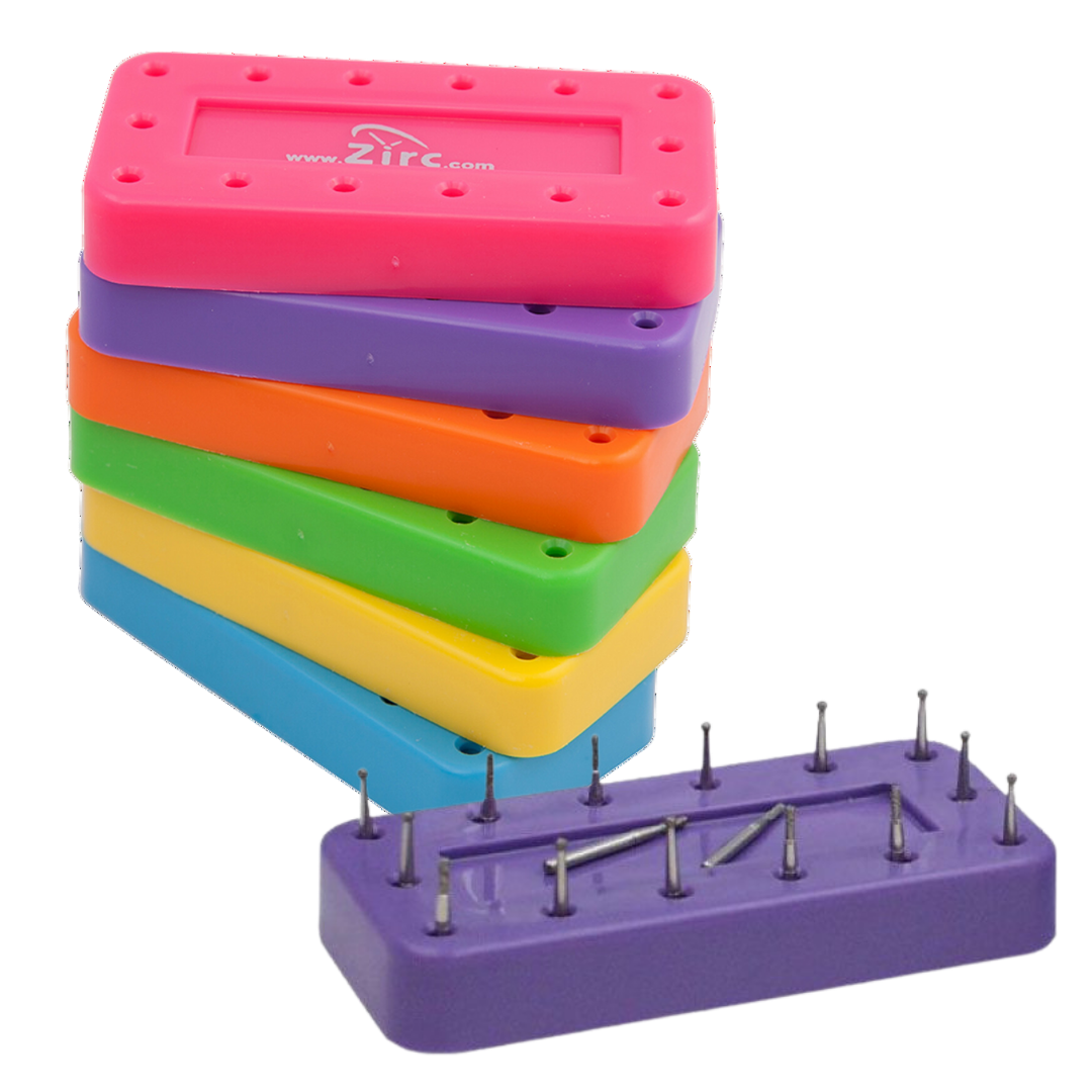 Pink Bur Blocks Rectangular 14-Hole Bur Block – Supply Doc Inc.