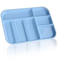 Divided Tray, Size E (Midwest), Blue, Each