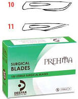 Prehma #10 Disposable Sterile Scalpels, Carbon Steel, 10/Pkg, Single Use