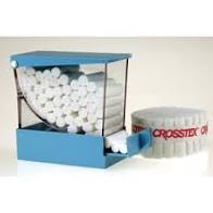 Cotton Roll Dispenser Deluxe, Blue, 4" x 3.3" x 2"/10x9x5cm, Each