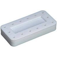 Rectangular Bur Block, (Capacity: 14,Diameter: 3" X 1_" X _" ), White, Each