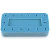 Rectangular Bur Block, (Capacity: 14,Diameter: 3" X 1_" X _" ), Blue, Each