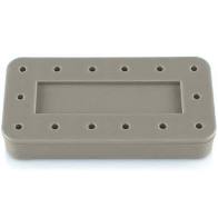 Rectangular Bur Block, (Capacity: 14,Diameter: 3" X 1_" X _" ), Gray, Each