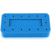 Rectangular Bur Block, (Capacity: 14, Diameter: 3" X 1_" X _" ), Neon-Blue, Each