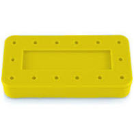 Rectangular Bur Block, (Capacity: 14, Diameter: 3" X 1_" X _" ), Neon-Yellow, Each