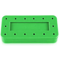 Rectangular Bur Block, (Capacity: 14, Diameter: 3" X 1_" X _" ), Neon-Green, Each