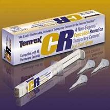 Temrex CR Non Eugenol Temporary Cement w/ Controlled Retention, 7gm Automix Syringe & 15 tips