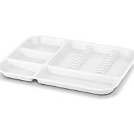 B-Lok Divided Tray, Holds up to 12 Hand Instruments, White (13 3/8" x 9 5/8" x 7/8")