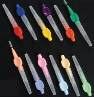 Flossing Brushes 2Mm-4Mm Tapered, Assorted Neon Colors