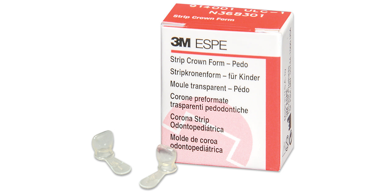 3M Strip Crown Forms, 1-UL Central Anterior Pedo Strip Crown Forms, 5/bx