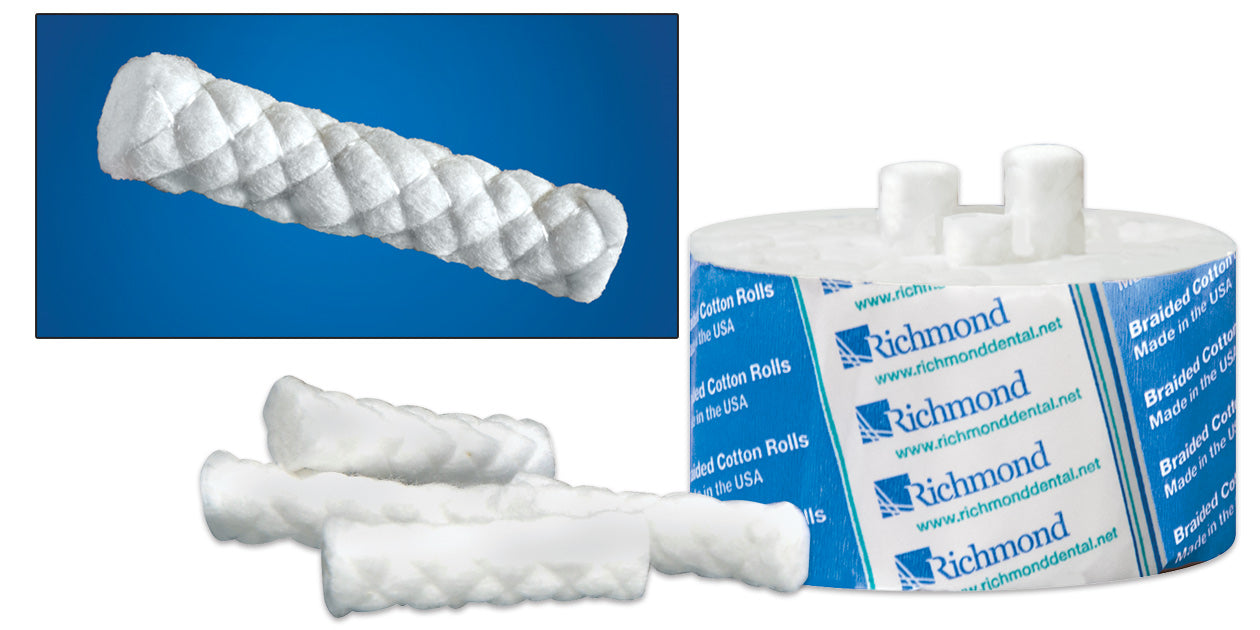 Braided Rolls, 4", Med. Diameter (3/8"), 250/Box, Non-Sterile