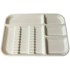 Divided Tray, Size E (Midwest), White, Each