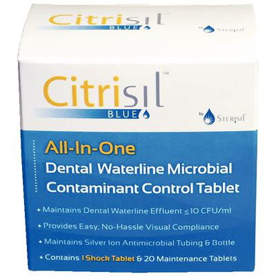 Citrisil Dental Waterline Blue, Maintenance Tablets, 0.7-1 L Bottles 48/bx