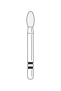 Two Striper Ultra-Premium Diamond Burs, Egg, 5/Pkg