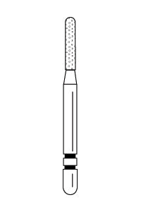 Two Striper Ultra-Premium Diamond Burs, Parallel Cylinder Round-End, 5/Pkg