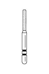 Two Striper Ultra-Premium Diamond Burs, KS Cylinder (Round Edge), 5/Pkg