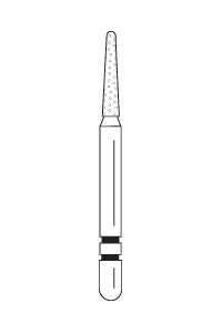 Two Striper Ultra-Premium Diamond Burs, Round-End Taper, 5/Pkg