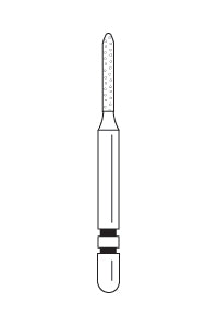 Two Striper Ultra-Premium Diamond Burs, Modified Beveled Cylinder, 5/Pkg