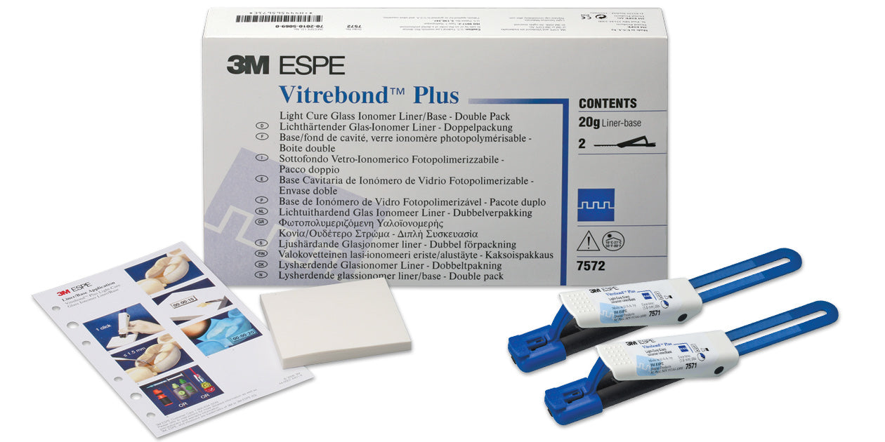 3M Vitrebond Plus Light Cure Glass Ionomer Liner/Base, Single Pack